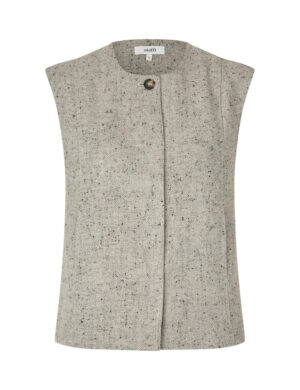 Wimba-M Sleeveless waistcoat w. button detail at neck MbyM